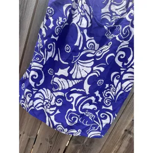Lilly Pulitzer $108 Women's Dusk 100% Silk Top in Spectrum Blue Tide Pools Print thumbnail 4