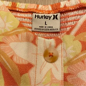 Hurley NWT Lightweight Crop Top Adjustable Spaghetti Straps Smocked Back thumbnail 5