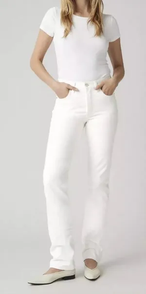 New New Levi's Premium 27x28 501 Original Fit Women's Jeans Blank Slate White thumbnail 1