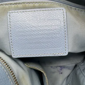 Coach Crossgrain Leather Taxi Street Zip Tote Sky Blue W/ Hangtag XL Purse Flaws thumbnail 6