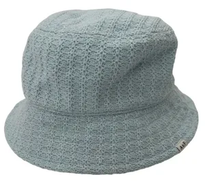 Abercrombie Fitch Womens Light Baby Blue Knit Bucket Hat‎ Trendy Y2K Streetwear thumbnail 1