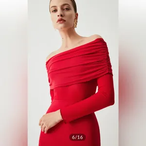 NWT Commense Red Off-Shoulder Dress thumbnail 3