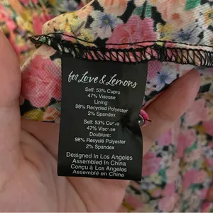 For Love & Lemons Paulina Mini Dress ASO Ariel Winter Pink Floral Puff Sleeve XS thumbnail 8