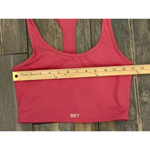 SET‎ ACTIVE Sportbody Pink Racerback Sports Bra Small Gym Yoga Athletic Run Gym thumbnail 4