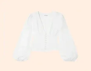 1HR SALE ⚡Reformation Aryn Top (White) thumbnail 2
