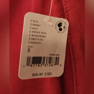 Free People We The Free In My Feelings Red Wine Cropped Slim Flare Jeans Small thumbnail 7