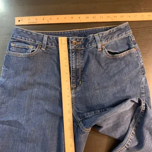 LL Bean Classic Fit Blue Jeans Womens 14 Regular‎ Dark Wash Stretch Denim 286351 thumbnail 8
