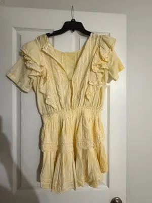 Love Shack Fancy Natasha Mini Dress Yellow thumbnail 2