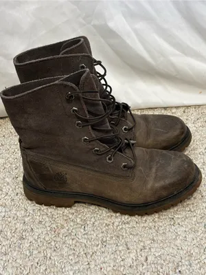 Timberland Anti-Fatique Style 8308A Faded Grey Leather Roll Top Earth Keepers thumbnail 5