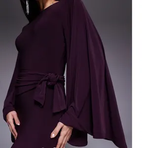 NWT ASOS DESIGN Plum Batwing Cinched Waist Maxi Dress US 8-10 thumbnail 2