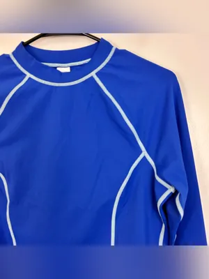 NWT Fabletics Yasmin Long Sleeve Cropped Mock Neck Royal Blue Actviwear Top XL thumbnail 5