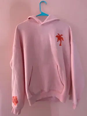 Pink Palm Puff Hoodie pink thumbnail 1