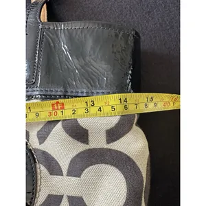 Coach‎ Aubrey Tote Bag Purse Large Designer Y2K Retro Luxury Cream Black Logo thumbnail 10