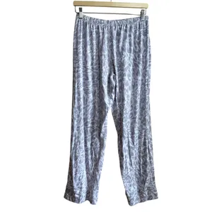 Nicole Miller Pajama Set M Gray White Womens Abstract Animal Print Stretch thumbnail 9