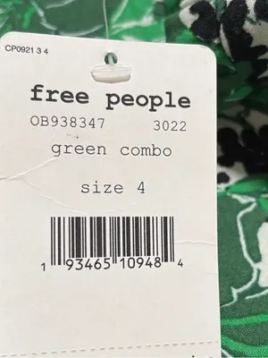 Free People Beach Party MIDI Dress - Green Combo thumbnail 5