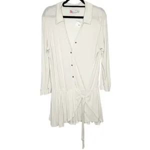 NEW Free People Beach Lively Romper Women's Beige Size Medium thumbnail 2
