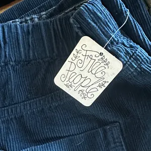 Free People Martha Mid Rise Cord Barrel Jeans - Navy Blue thumbnail 7