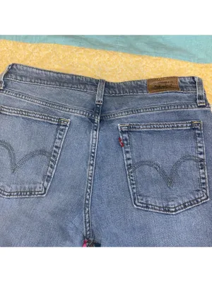 Levi's 518 Superlow Boot Cut Woman’s 11S JR Jeans Denim Levi Pants Light Wash thumbnail 5