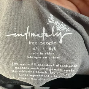 Intimately Free People Seamless Crop Top Gray‎ Short Sleeve M/L thumbnail 3