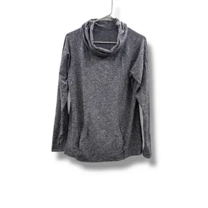 Lululemon Cowl Neck Pullover Women's Size 8 Gray Make A Move Along Stretch Gym‎ thumbnail 2