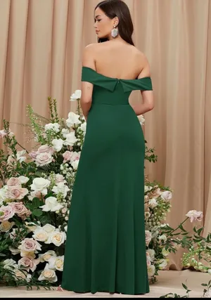 SheIn Emerald Green Bridesmaid Gown Medium thumbnail 4
