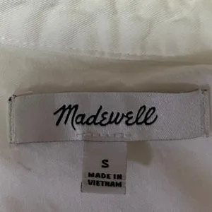 Madewell Women's White Short Sleeve Collared Casual Button Down Shirt Top Size S thumbnail 3