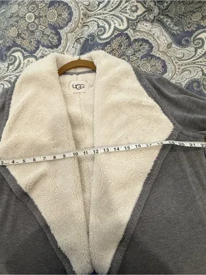 Ugg Faux Shearling Shawl Cardigan Size Small thumbnail 8