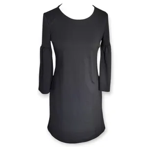 Gap Dress Black XS Shift Winter Fall Wedding Bell 3/4 Sleeve Fall Winter Office thumbnail 2