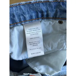 Aviator Nation Gypsy Jeans Size 29 In Vintage Blue High Rise Wide Leg Distressed thumbnail 7