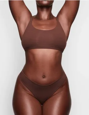 SKIMS Fits Everybody Scoop‎ Bralette Cocoa Size XS NWT thumbnail 1