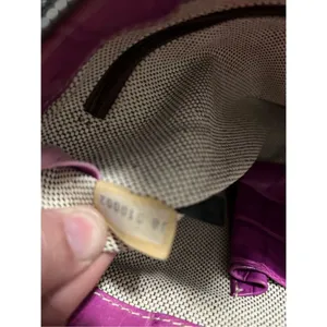 DOONEY & BOURKE Croc Embossed Purple Leather Satchel Shoulder Bag 11x6 thumbnail 7