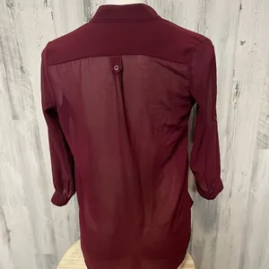 Akira Burgundy blouse thumbnail 3