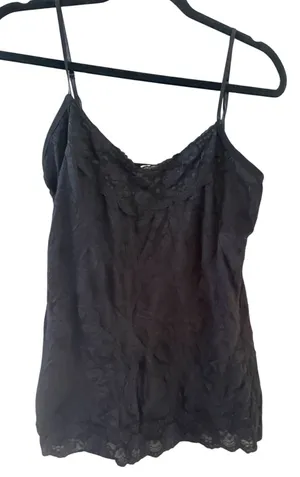 Maurices‎ Womens Black Lace Trim Adjustable Strap Camisole Tank Top XL thumbnail 1