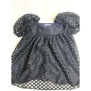 Kimchi Blue Black Eyelet Lace Babydoll Top‎ Puff Sleeve Boho Romantic Medium thumbnail 5