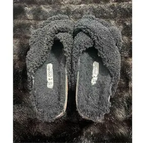 Birkenstock PAPILIO Daytona Black Shearling Slide Sandals Women’s EUR 41 US 10 thumbnail 1