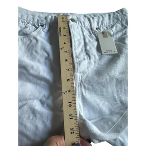 NWT Good American Size 10‎ White Good Boy Button Fly Cropped Jeans Altered #J9-5 thumbnail 10