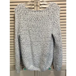 Buffalo Blue/White Knit Soft Sweater Long Sleeve Size M Warm Round‎ Neck thumbnail 4