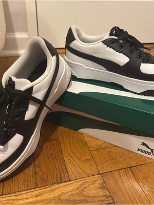 Puma Carina Street Platform Sneaker Black & White thumbnail 4