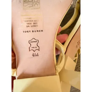 Tory Burch Lucite T-Heel Sandal Womens Pale Yellow Size 8M thumbnail 3