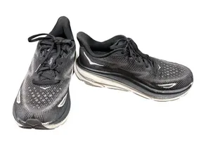 Hoka One Clifton 9 wms black white walking running sneakers sz 8.5B SKU 10-365 thumbnail 1