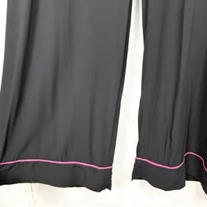 Sun68 Womens Viscose Wide Leg Drawstring Pants Black Relaxed Beach Size Medium thumbnail 12