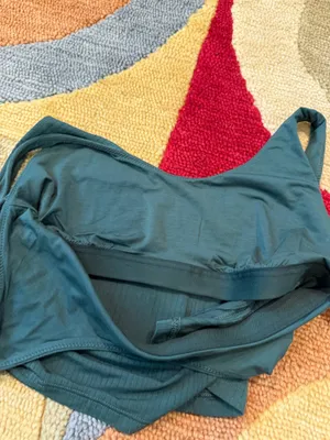 NWT Offline by Aerie Marshalls Longline Bralette Tank Top Dark Green Ribbed S thumbnail 4