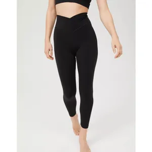OFFLINE By Aerie Real Me High Waisted Crossover Legging Black Size XXS thumbnail 4