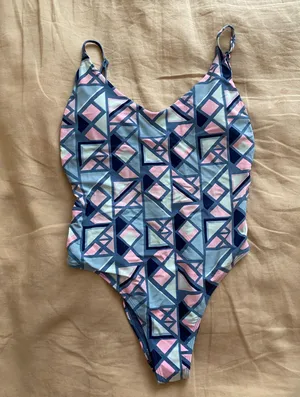 Aerie One-Piece Swimsuit Open Back High-Cut M thumbnail 1