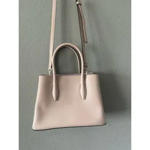 Kate Spade Eva Small Leather Satchel Crossbody Bag Purse Warm‎ Beige/Blush thumbnail 3