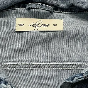 Lola Jeans Plus The Classic‎ Denim Jean Jacket Blue Size 3X thumbnail 4