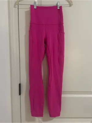 lululemon athletica Hot Pink High-Rise Leggings with Side Pockets thumbnail 2