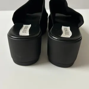 Steve Madden Slinky Platform Sandals Fabric Black 7 Made in Italy Y2K Retro thumbnail 4