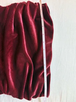 Wild Fable Burgundy Velvet Strapless Maxi Dress Slit XXS thumbnail 6