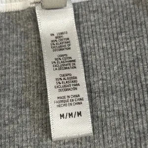 Skims Tee Shirt Womens Medium Olympic Oversized Team USA Gray Ribbed Lounge thumbnail 4
